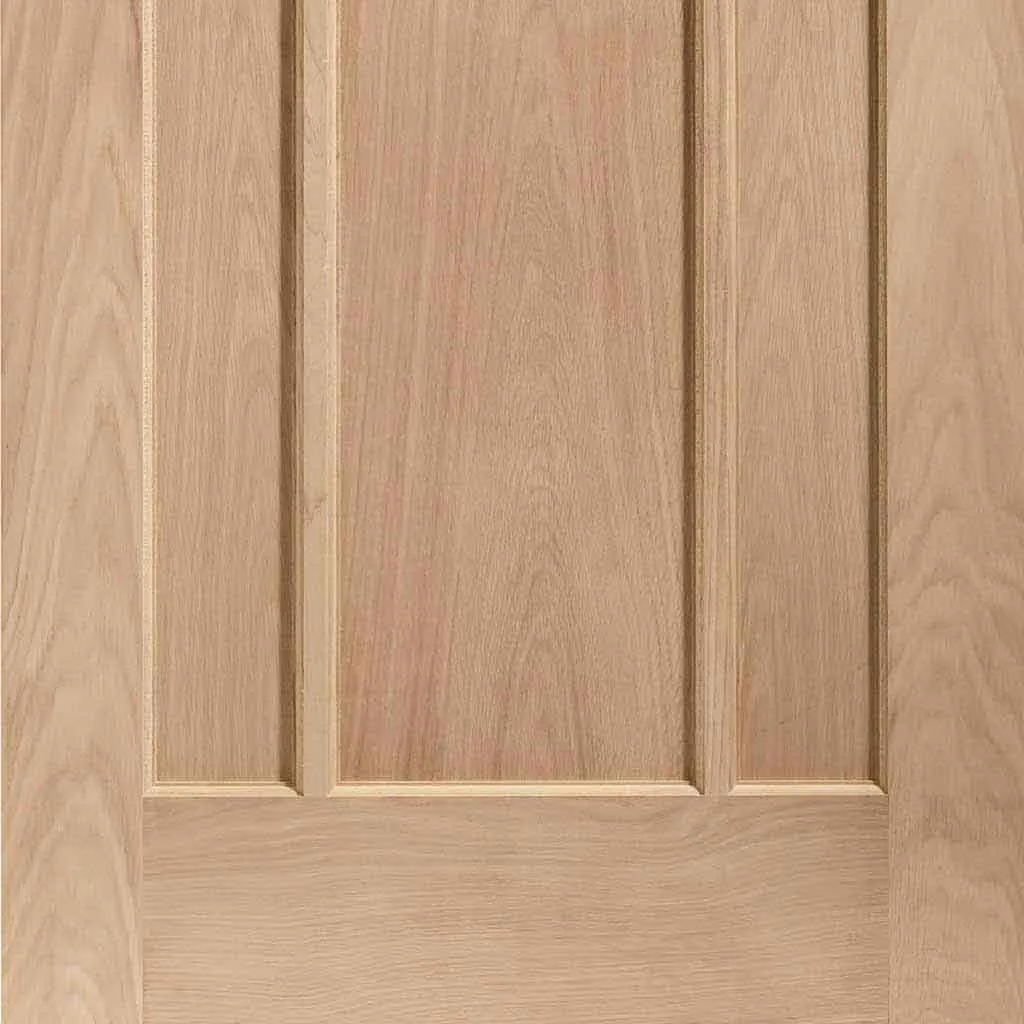 Bespoke Pass-Easi Worcester Oak 3 Panel - 4 Sliding Doors and Frame Kit - Prefinished