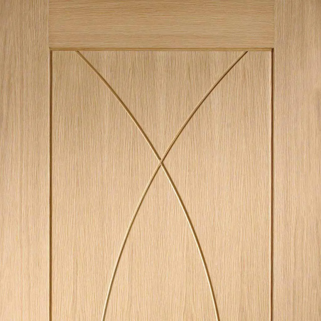 Bespoke Pesaro Oak Flush 3 Door Maximal Wardrobe and Frame Kit - Prefinished