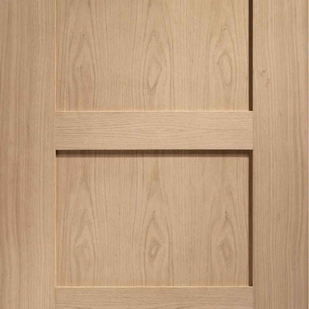 Bespoke Shaker Oak 4 Panel 3 Door Maximal Wardrobe and Frame Kit - Prefinished