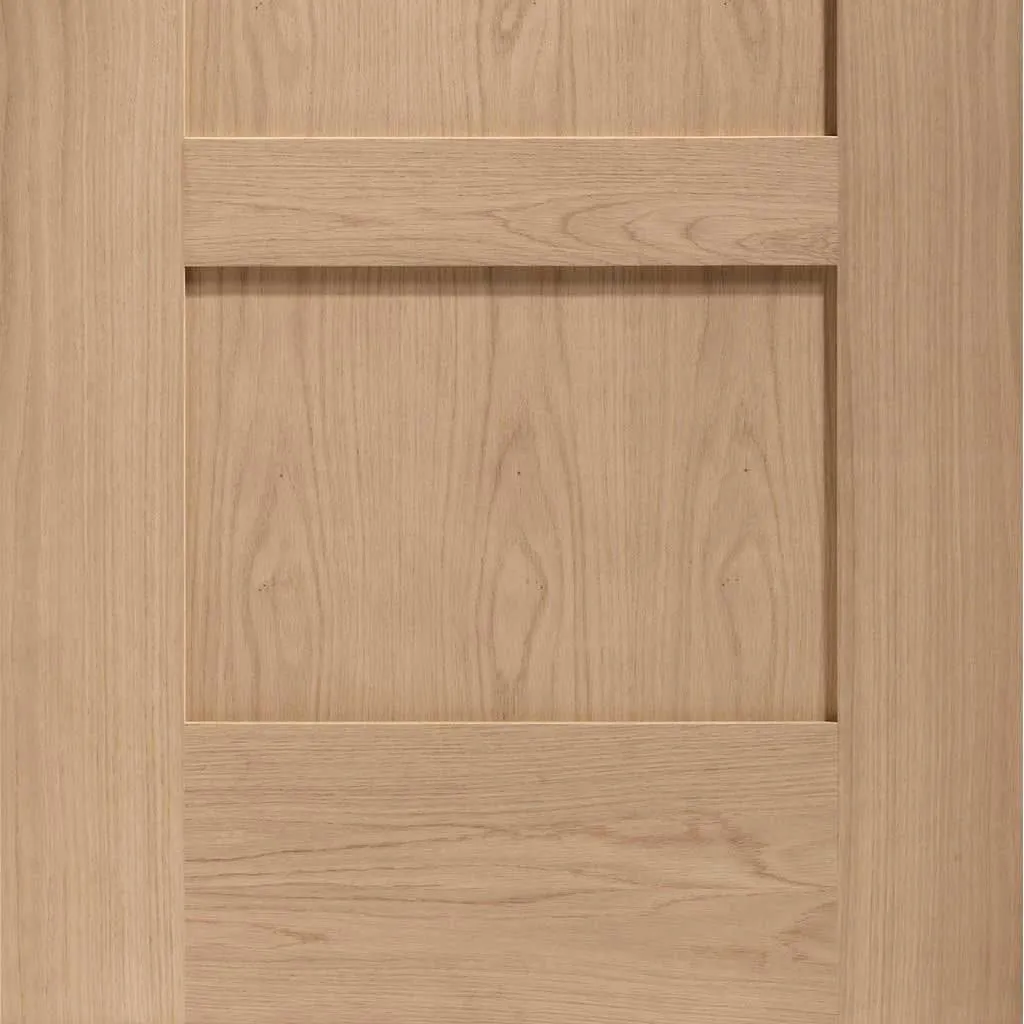 Bespoke Shaker Oak 4 Panel 3 Door Maximal Wardrobe and Frame Kit - Prefinished