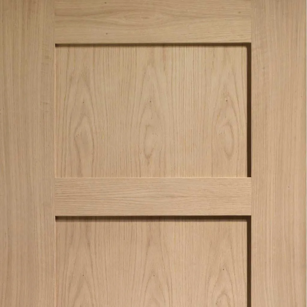 Bespoke Shaker Oak 4 Panel 3 Door Maximal Wardrobe and Frame Kit - Prefinished