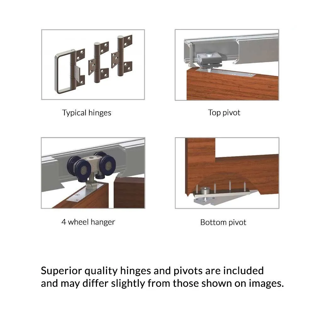 Bespoke Thrufold Forli Walnut Flush Folding 3 0 Door - Aluminium Inlay - Prefinished