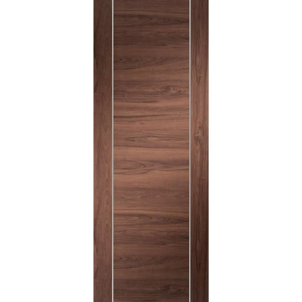 Bespoke Thrufold Forli Walnut Flush Folding 3 0 Door - Aluminium Inlay - Prefinished