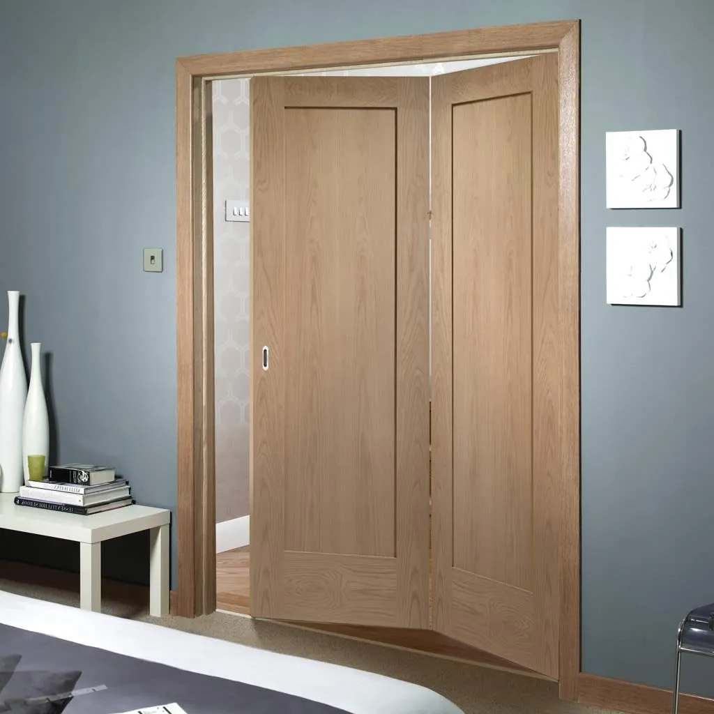 Bespoke Thrufold Pattern 10 Oak 1 Panel Folding 2 0 Door - Prefinished