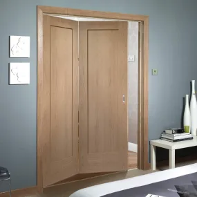 Bespoke Thrufold Pattern 10 Oak 1 Panel Folding 2 0 Door - Prefinished