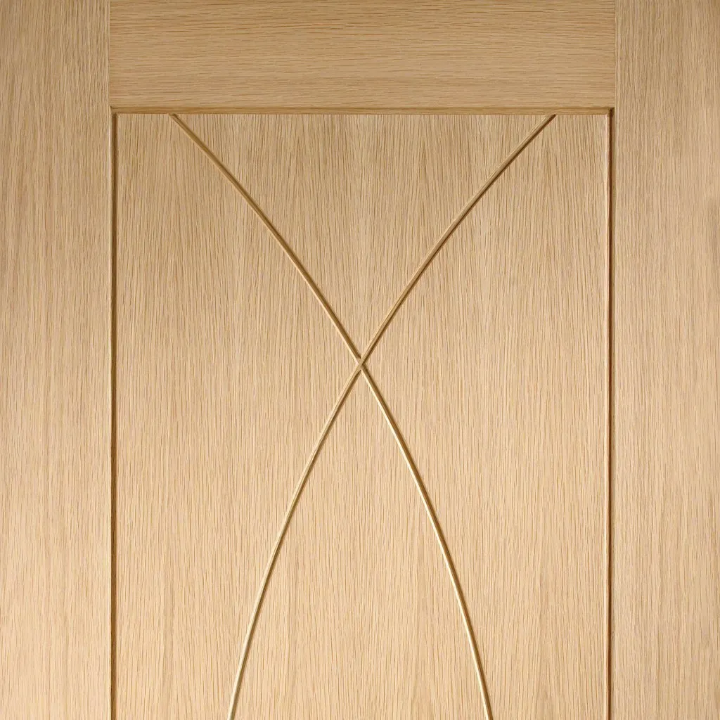 Bespoke Thrufold Pesaro Oak Flush Folding 3 1 Door - Prefinished