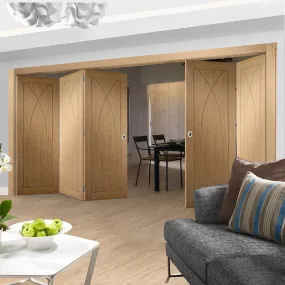 Bespoke Thrufold Pesaro Oak Flush Folding 3 2 Door