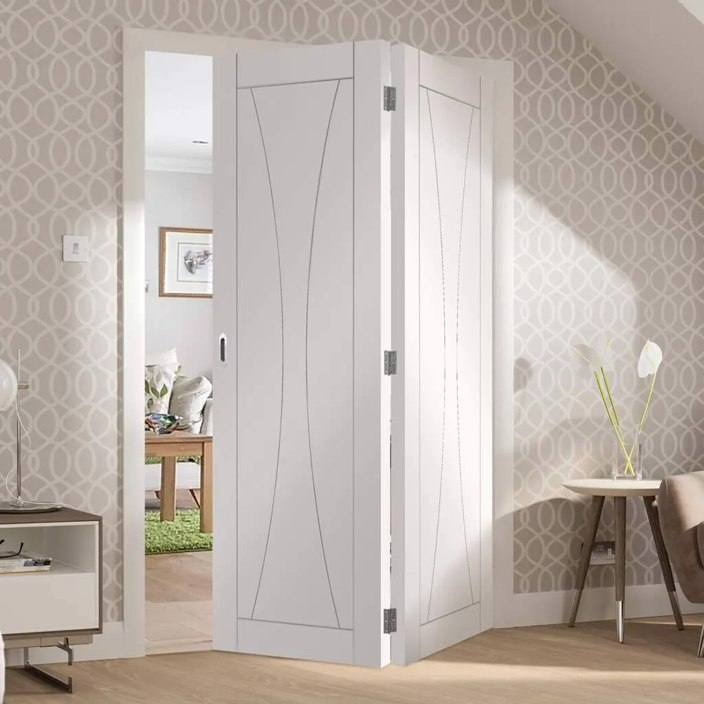 Bespoke Thrufold Verona White Primed Flush Folding 2 0 Door