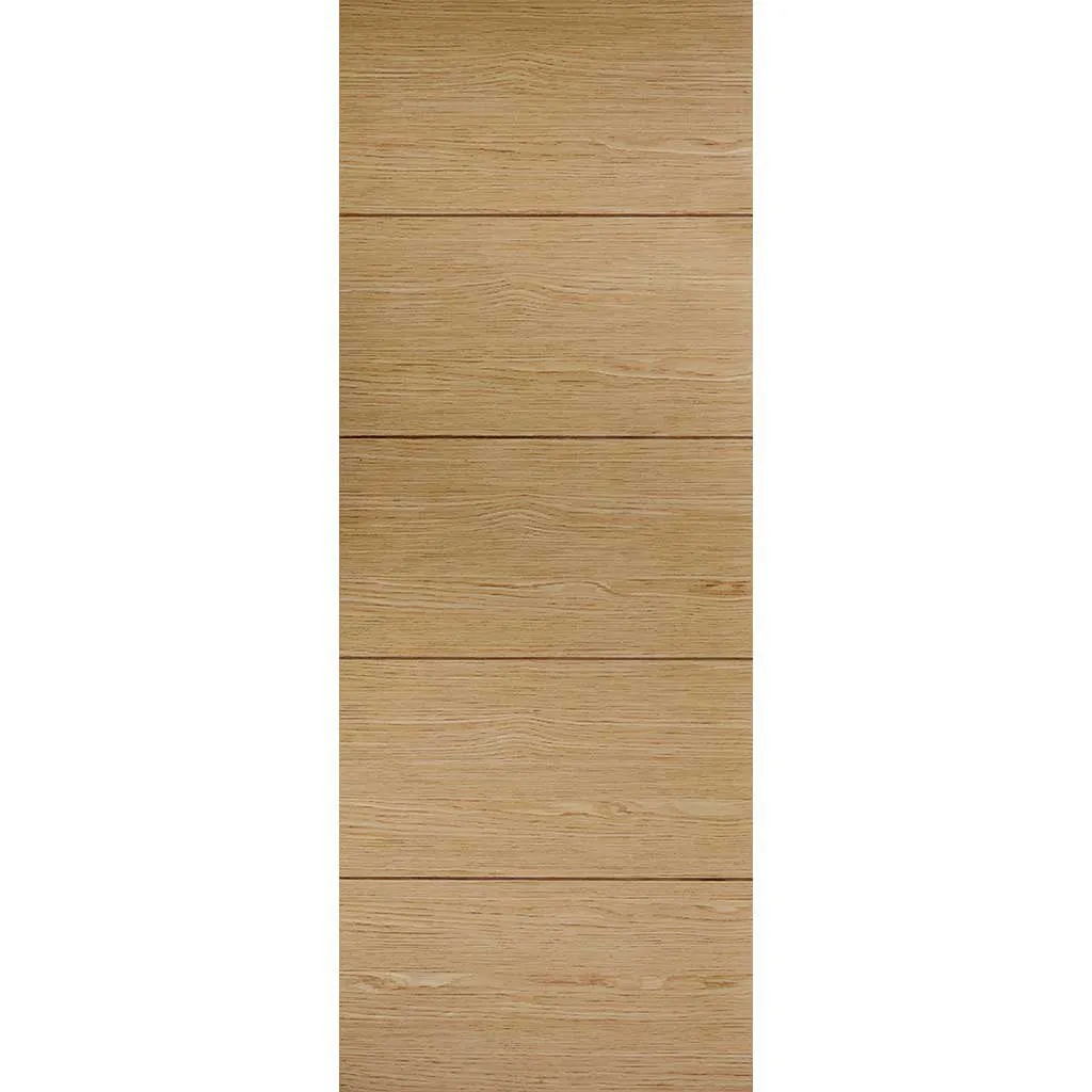 Bespoke Thruslide Surface Lille Oak Flush Door - Sliding Door and Track Kit - Prefinished