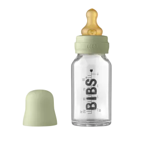 BIBS Baby Glass Bottle Complete Set 110ml | Sage