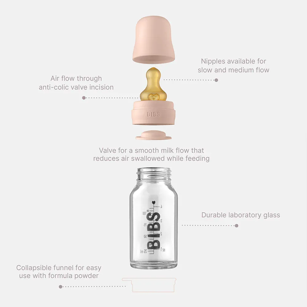 BIBS Baby Glass Bottle Complete Set 110ml | Sage