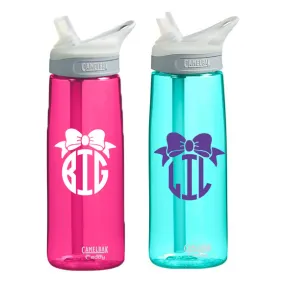 Big or Little Bow Monogram Camelbak Water Bottle