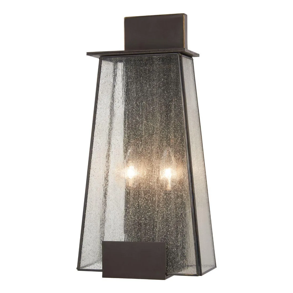 Bistro Dawn 18 in. 2 Lights Outdoor Wall Lantern Bronze Finish