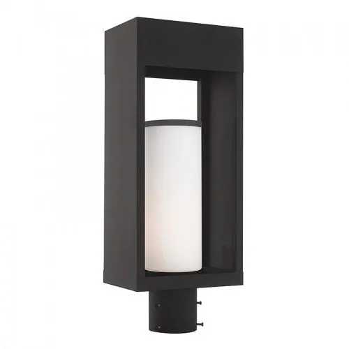 Bleecker 1 Lt Black Post Top Lantern