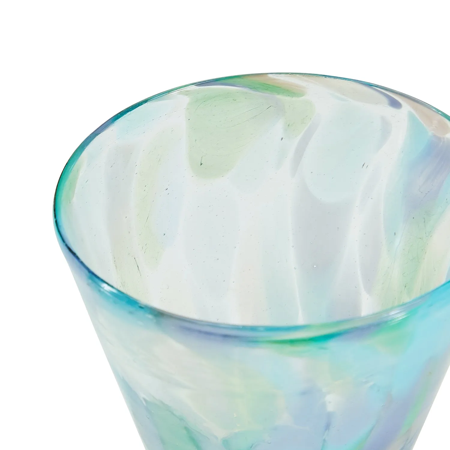 Blue Speckled Aqua Glass Cup (A D)