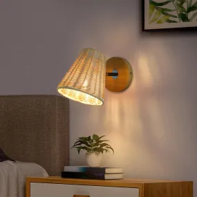 Bohemian Woven Wall Light for Bedroom