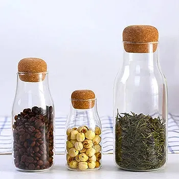 Borosilicate Glass Bottle 700ml with Cork Lid GL2910