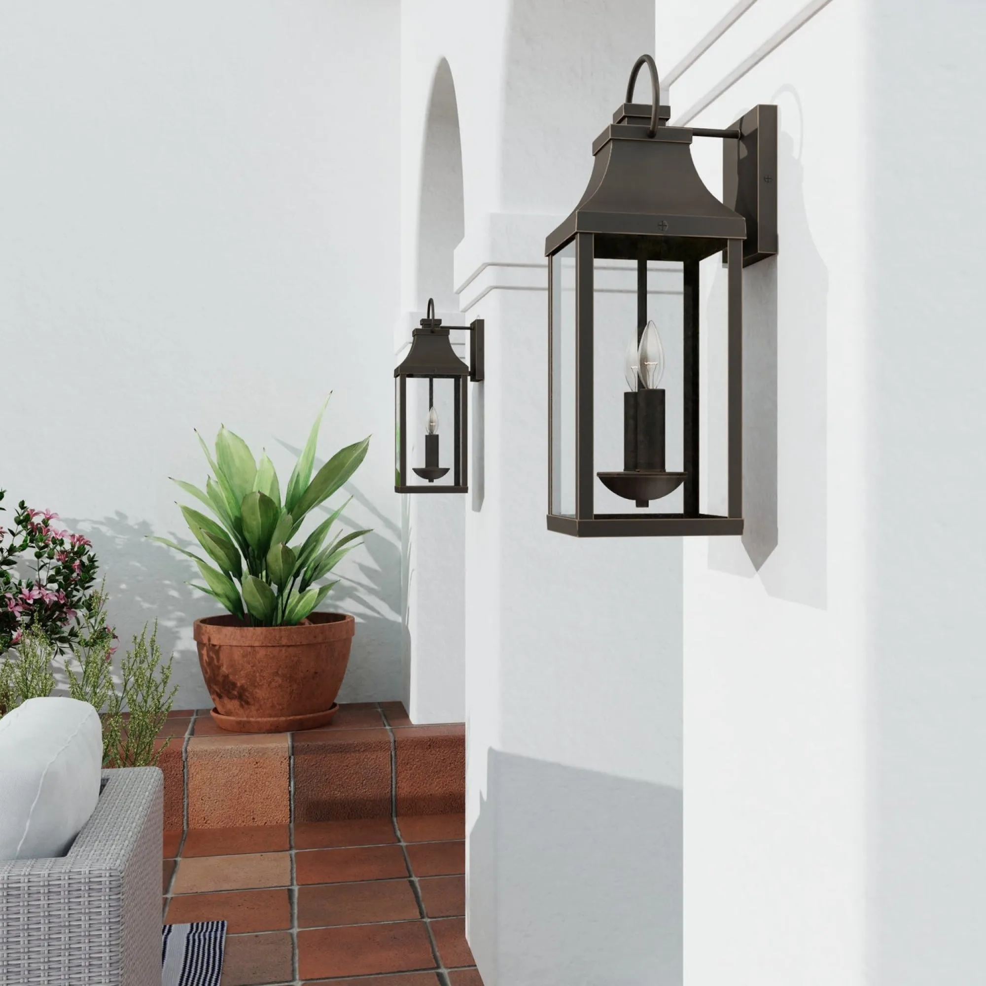 Bradford Coastal Outdoor Wall Lantern - 20.75" Oiled Bronze