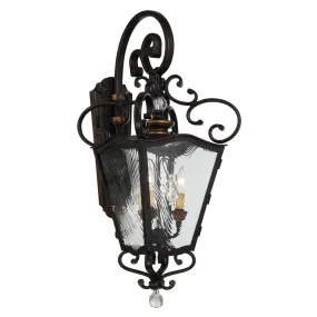 Brixton Ivey 32 in. 3 Lights Outdoor Wall Lantern Aged Patina Finish