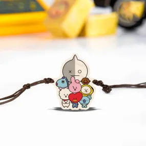 BTS BT21 Wooden Rakhi