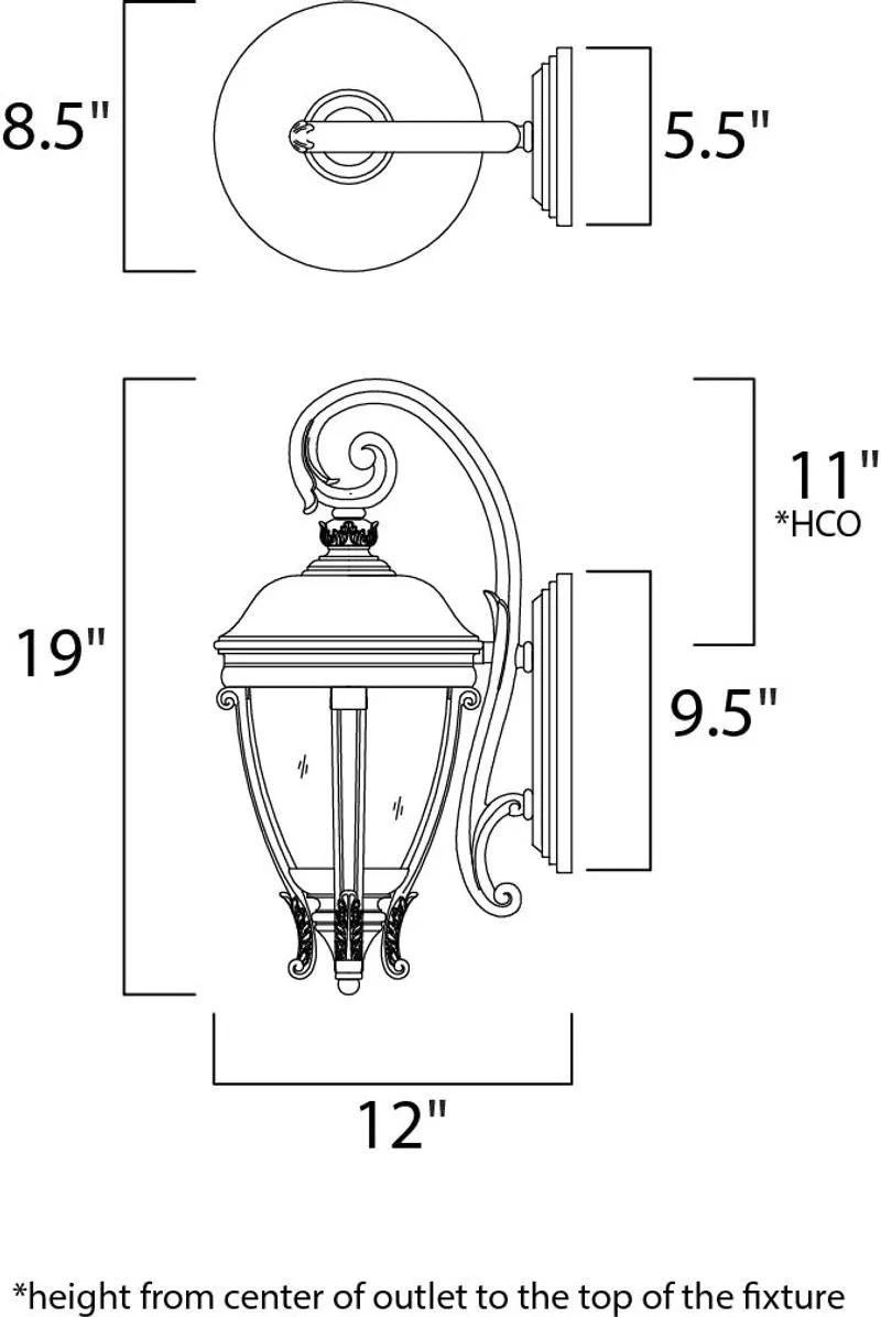 Camden VX 19" Outdoor Wall Mount