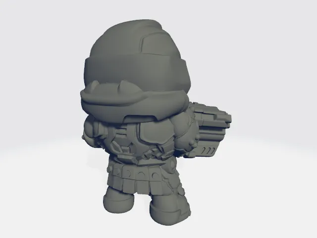 Capsule Chibi - Doomed Marine (BFG)