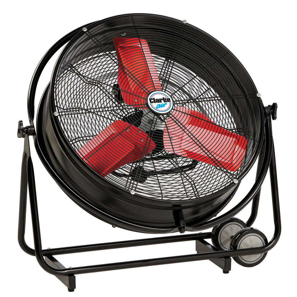 Clarke CAM24R commercial Fan 24" High Output 3-speed Orbital Drum Fan, 230V