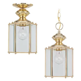 Classico 1-Light Outdoor Semi-Flush Convertible Pendant