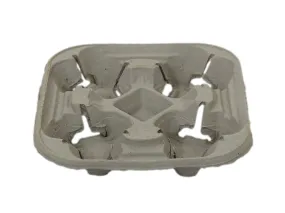 Compostable 4 Cup Carrier