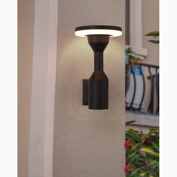 Creative Black Outdoor Waterproof LED Wall Lamp For Balcony, Courtyard, Porch