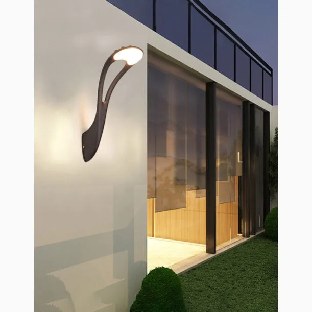 Creative Black Outdoor Waterproof LED Wall Lamp For Balcony, Courtyard, Porch