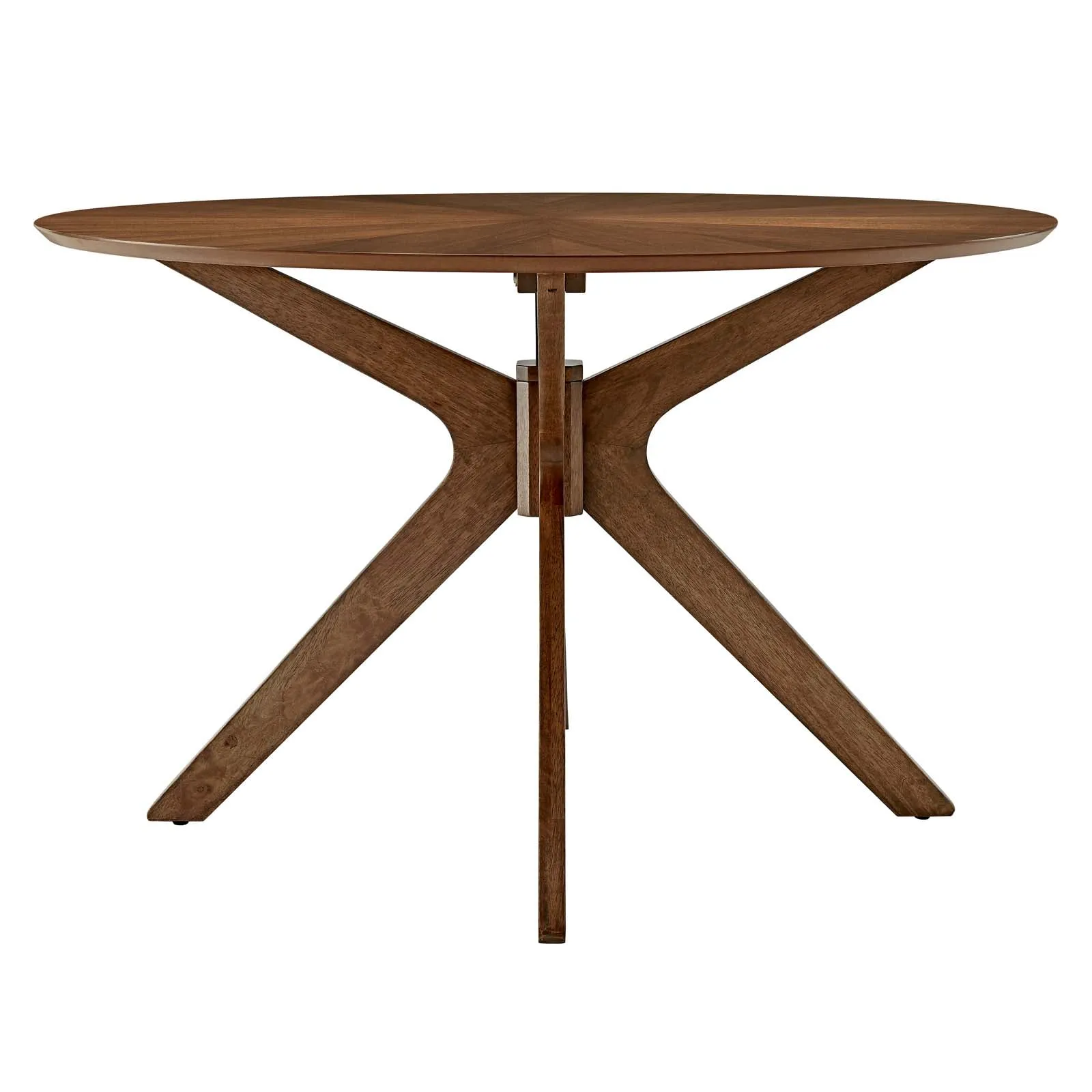 Crossroads 47" Round Wood Dining Table Walnut EEI-3847-WAL