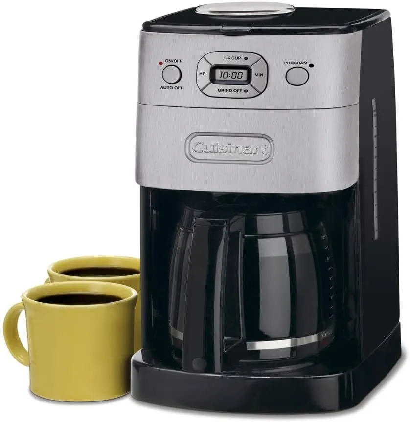 Cuisinart Grind and Brew 12 Cup Automatic Coffeemaker, Brushed Metal - Certified Refurbished