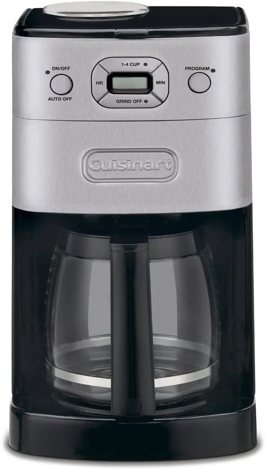 Cuisinart Grind and Brew 12 Cup Automatic Coffeemaker, Brushed Metal - Certified Refurbished