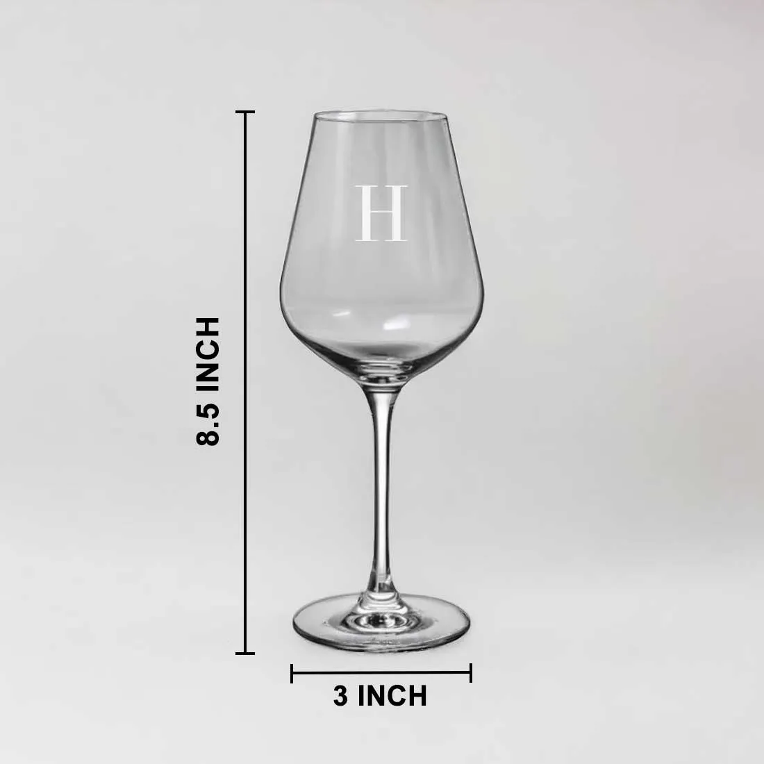 Custom Red Wine Glasses - Premium Wine with Name Engraved - ADD INITIAL