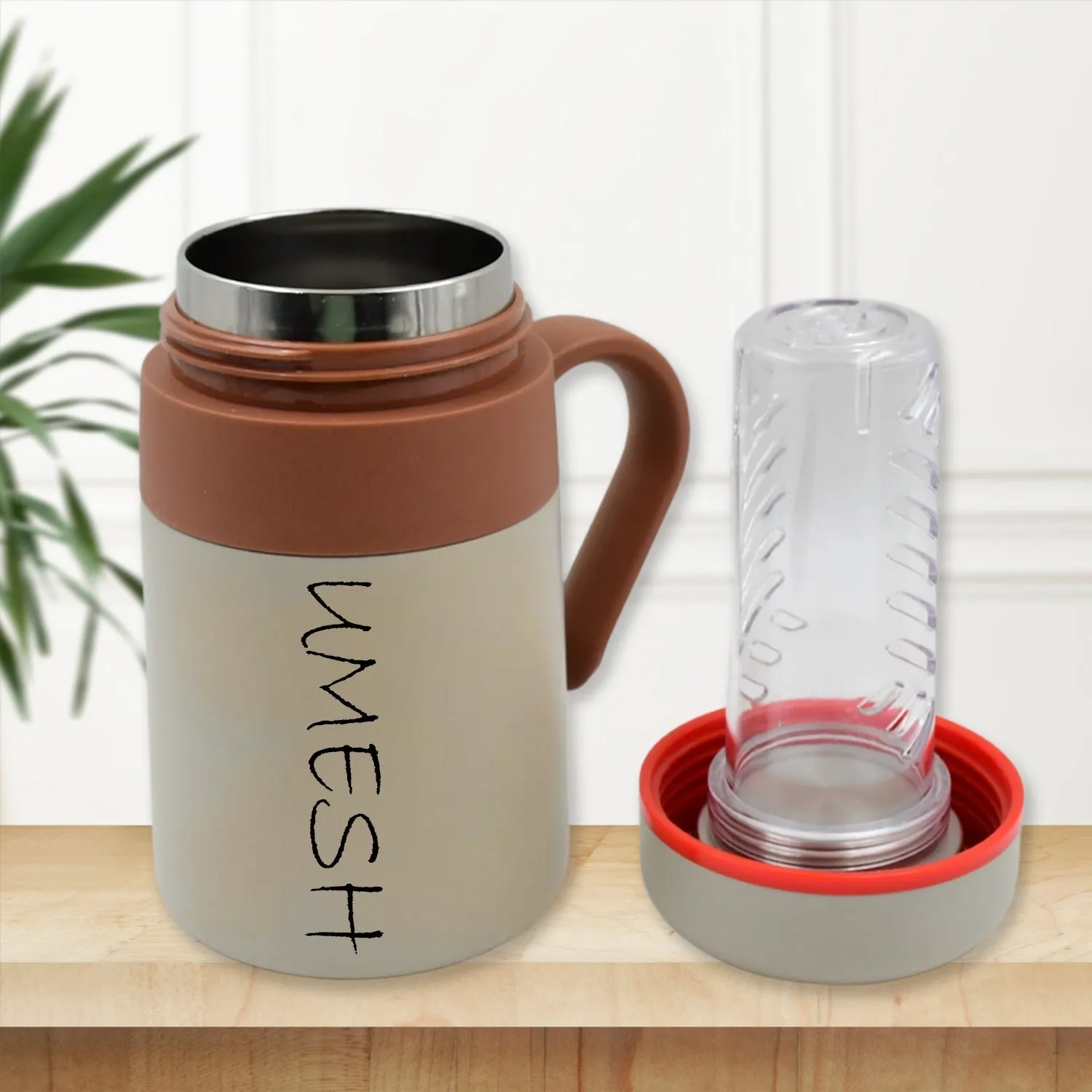 Customize Stainless Steel Mug / Bottle Vacuum Insulated Cup with Handle & Small cup (550 ML)