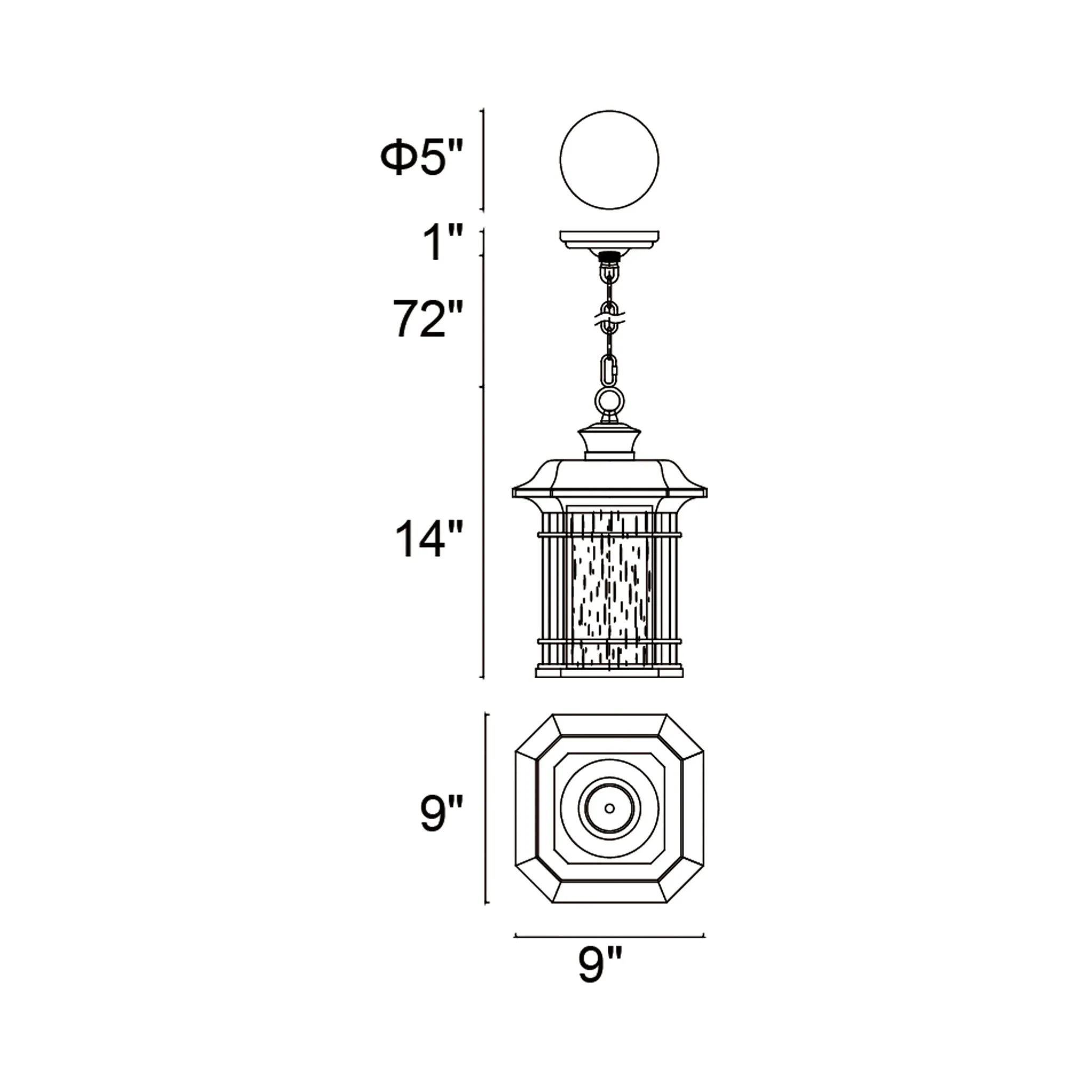 CWI Lighting Blackbridge 1-Light Outdoor Pendant