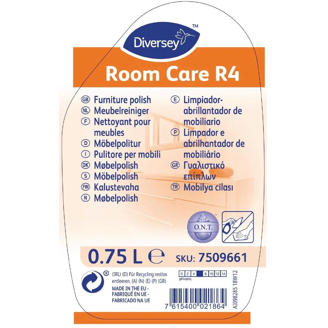 CX810 Room Care R4 Furniture Polish Ready To Use 750ml