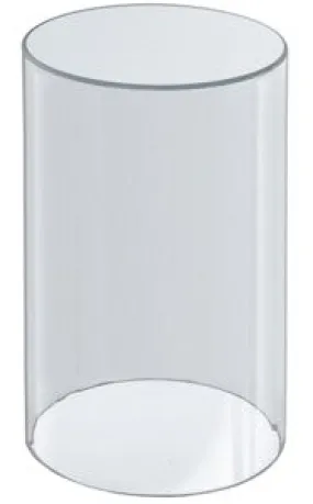 Cylinder Acrylic Stand 28” tall plinth