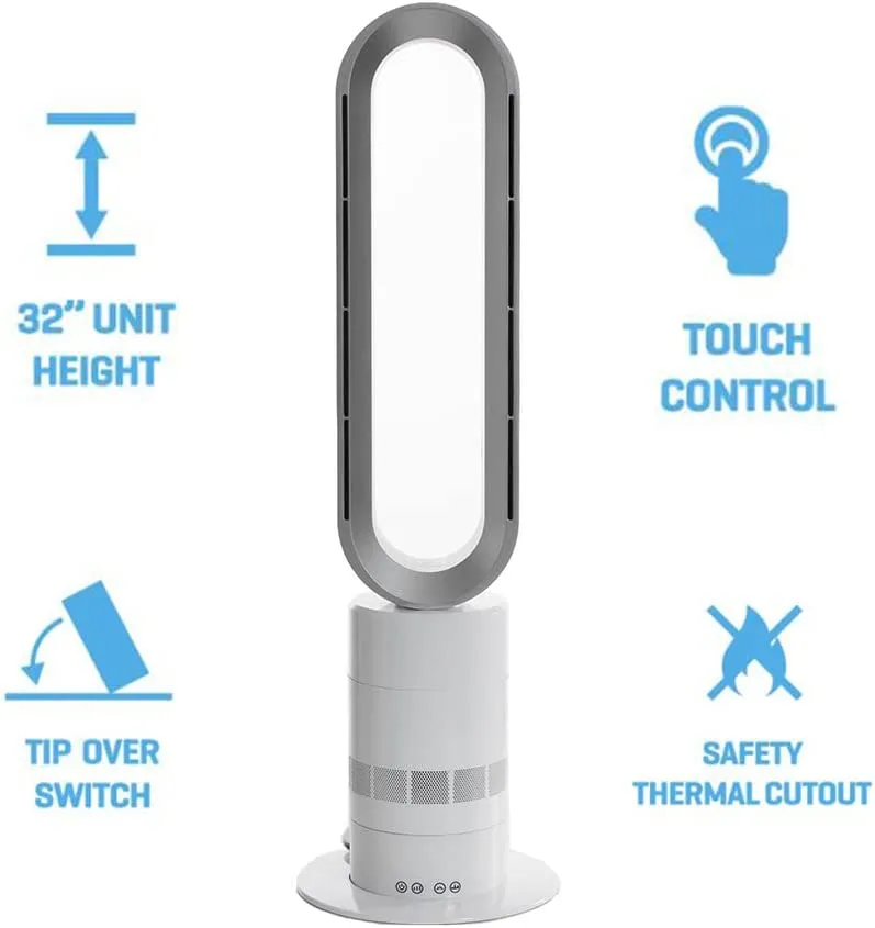 Daewoo Bladeless Tower Fan & Heater with Remote Control