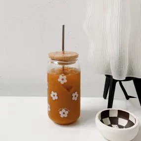 Daisy Glass Cup- 16oz