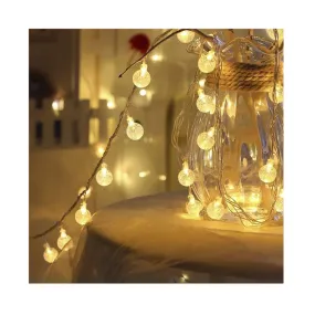 Diwali Lights For Home Decoration | Bubble Ball String LED Lights | Crystal Ball Light for Diwali (14 Bulb, 160 Inch, Warm White)