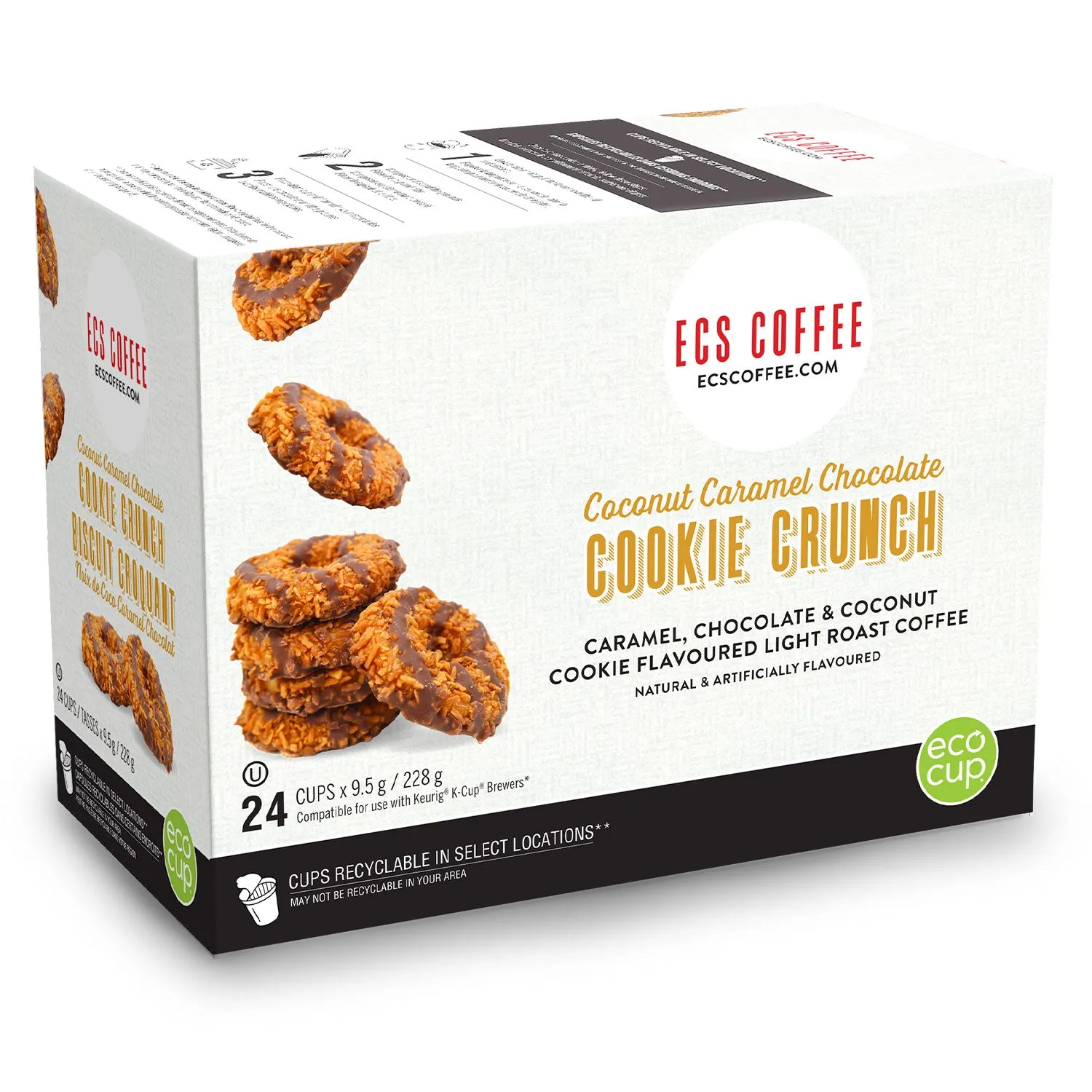 ECS Coffee Coconut Caramel Chocolate Cookie Crunch Single Serve Coffee 24 Pack