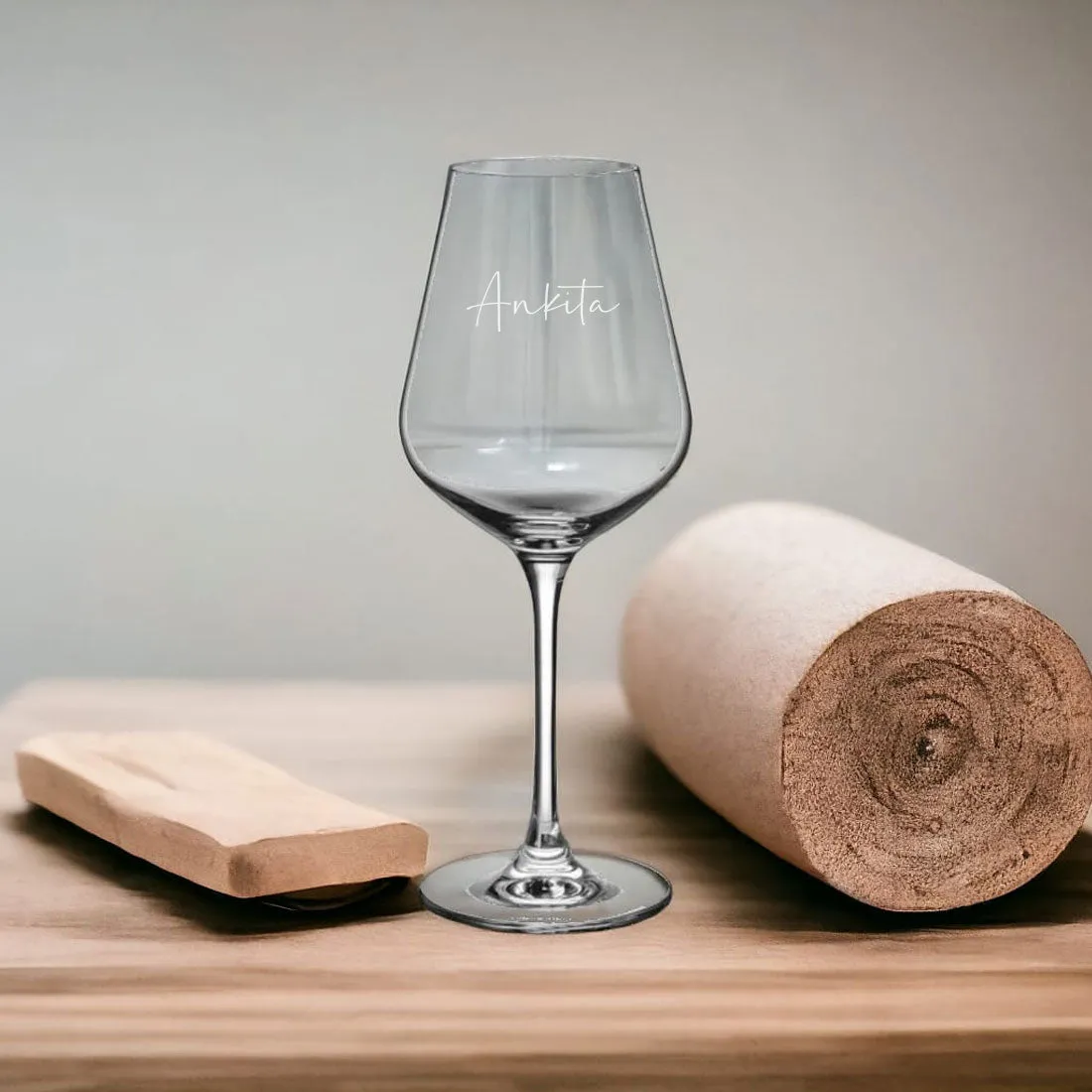 Engraved Wine Flutes - Customized Premium Red Wine Glasses