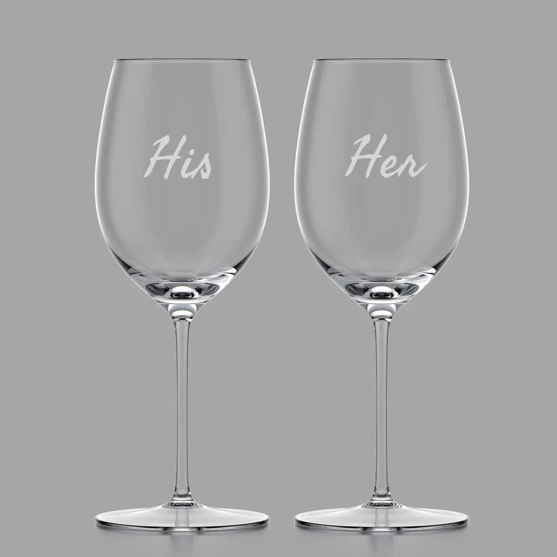 Engraved Wine Glasses for Couples Anniversary Gift Ideas for Couples - His & Her