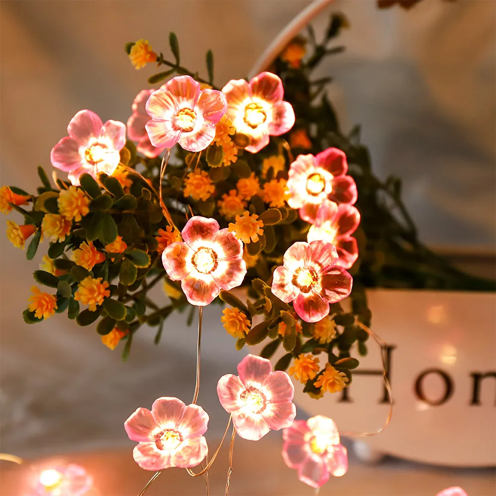 Fairy Pink Cherry Blossom String Lights