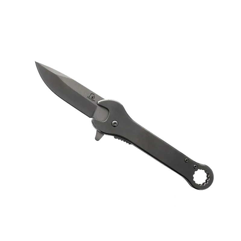 Falcon 7.75" Gray Spring Assisted Knife with 12 mm Wrench Function