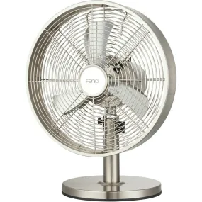 Fenici 30cm FT30MHNK Desk Drum Fan - Silver/3 Speeds/Metal Housing/Tilt