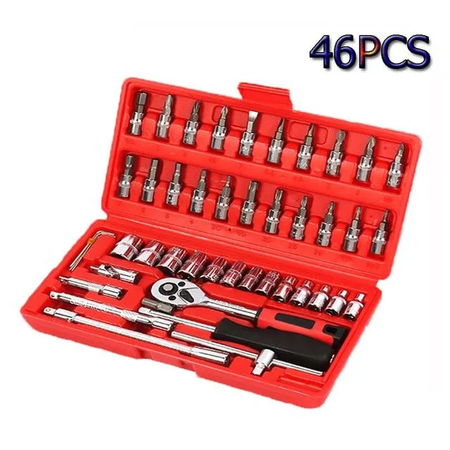 Flex Head Ratcheting Metric Wrench Set