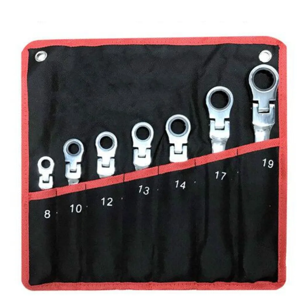 Flex Head Ratcheting Metric Wrench Set